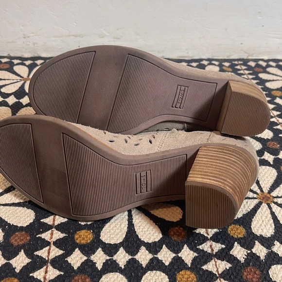 TOMS MAJORCA PEEP TOE BOOTIES WOMENS size 7.5 - Picture 4 of 5